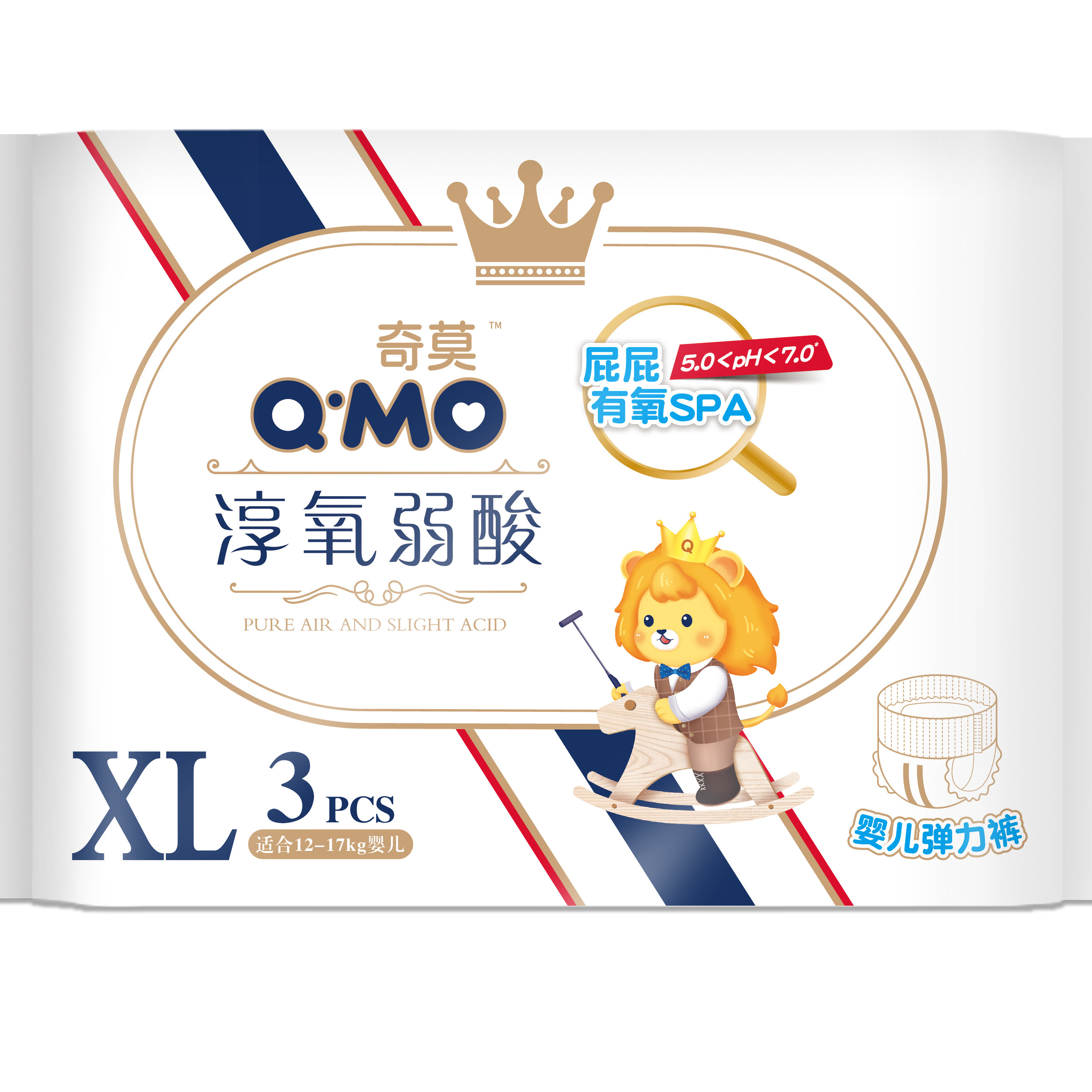 奇莫淳氧弱酸拉拉裤透气吸水