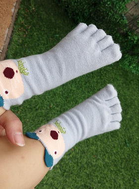 小孩纯棉薄款儿童五指袜子1-3岁宝宝矫正脚趾袜男童袜无骨白色女2