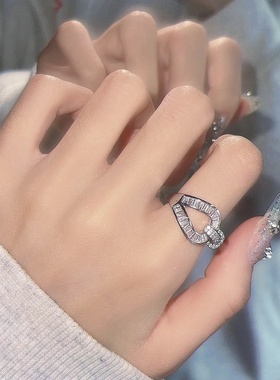 S925纯银马蹄扣戒指轻奢小众设计感高级食指戒送女友闺蜜生日礼物