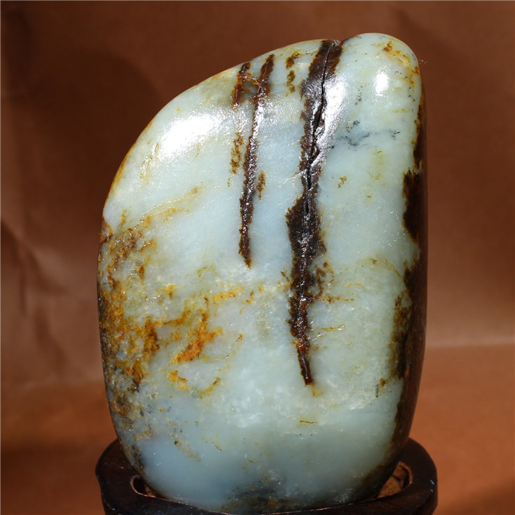 猫爪真皮新疆和田玉籽料原石把件422克好型白玉独籽特色摆件真品