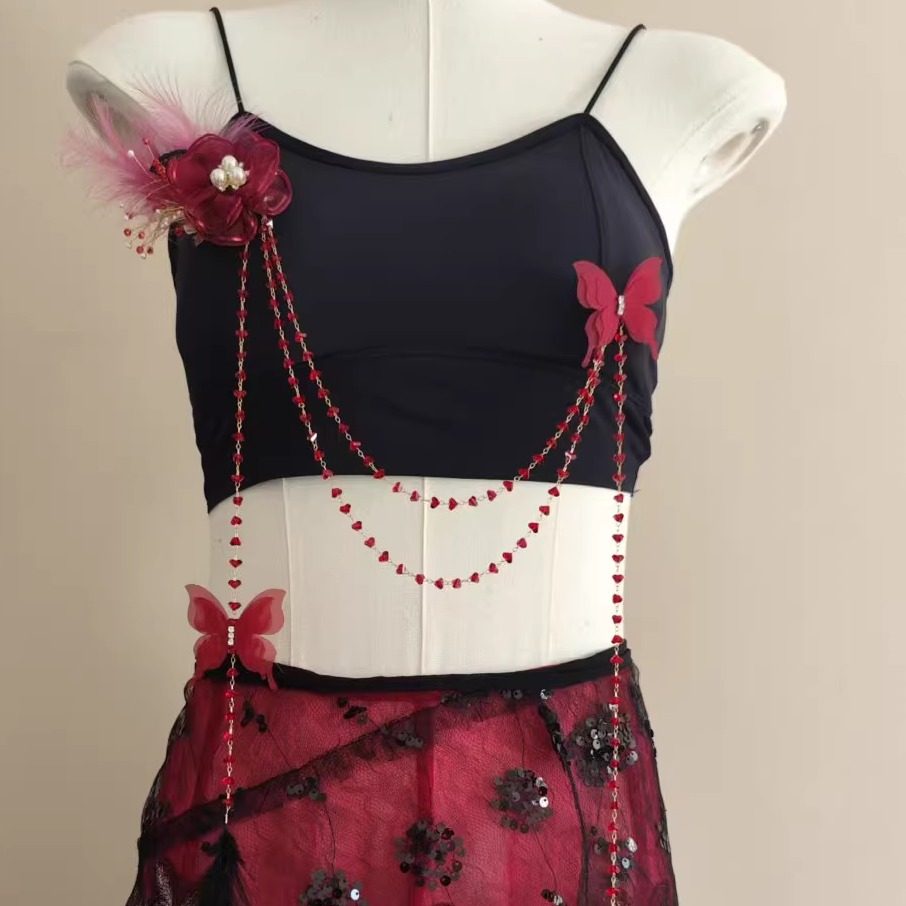 古风爵士红芜国风胸花配饰穿搭饰品