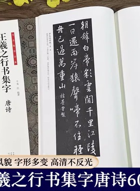 【旗舰正版】王羲之行书集字唐诗 收录怀仁王羲之书圣教序兰亭序手札等集字古诗词作品集 实用行书软笔毛笔书法临摹练字帖碑帖宋词