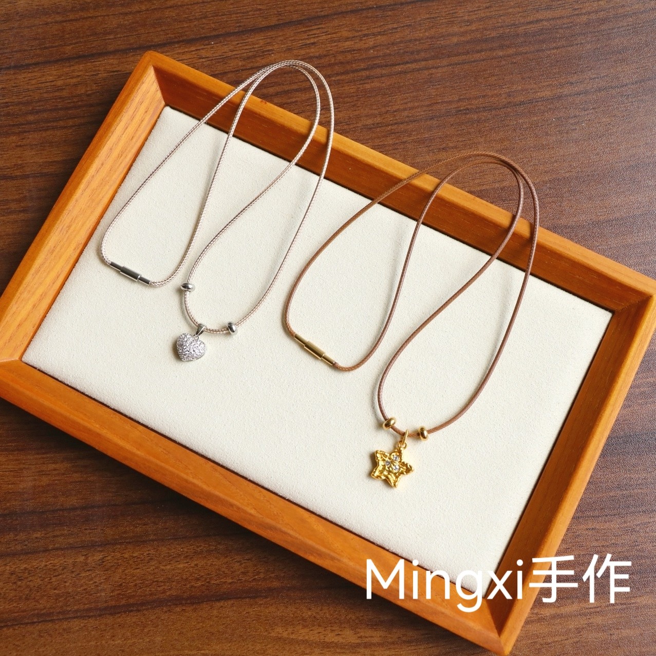 细款皮蜡绳1.5mm项链绳螺纹扣穿黄金银饰玉石吊坠挂绳子锁骨链绳