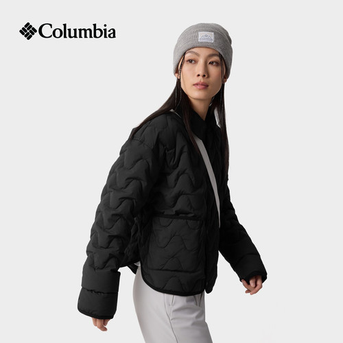 哥伦比亚女金点保暖鹅绒羽绒服