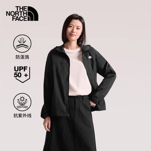 北面女士UPF50+防晒防泼水皮肤衣