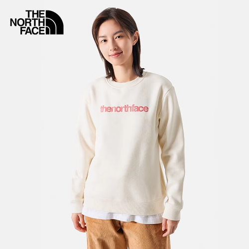 TheNorthFace北面卫衣女户外休闲宽松简约毛圈内里圆领套头衫86QF