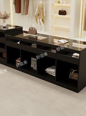服装店中岛展示台女装店流水台装饰柜台摆件饰品陈列储物柜吧台桌