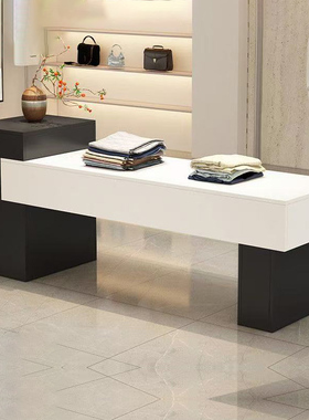 服装店中岛台展示桌储物柜商场装饰品柜女装店陈列柜中岛桌流水台