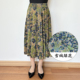 半身裙宽松大摆跳舞裙中长款 中老年女装 夏季 妈妈高腰过膝碎花裙薄