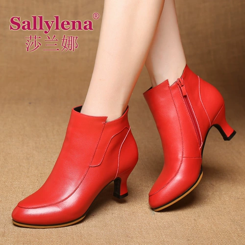 Обувь, туфли, танцующие короткие сапоги, ботинки, из натуральной кожи