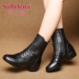 Демисезонные сапоги, танцующие туфли, обувь, из натуральной кожи, мягкая подошва