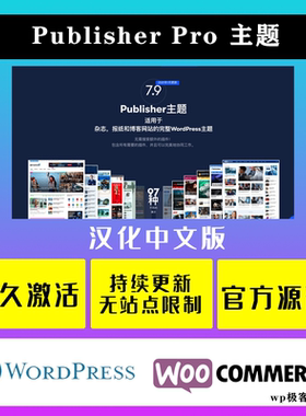 Publisher Pro WP主题 Wordpress 杂志报纸博客多合一网站模板