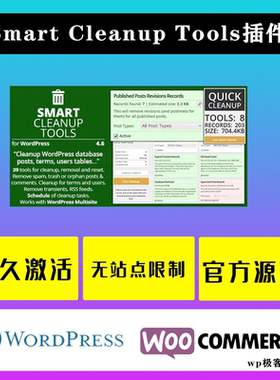 Smart Cleanup Tools WP插件 中文版 数据库智能清理优化插件