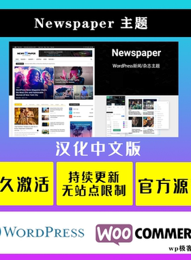 Newspaper WP主题 Wordpress 新闻报纸杂志博客网站模板