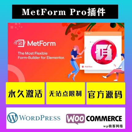 MetForm Pro 汉化中文版 Elementor拖放式联系表单生成器插件下载