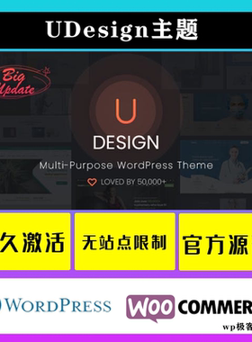 UDesign WP主题 中文版 Wordpress 可视化编辑多功能 SEO企业主题