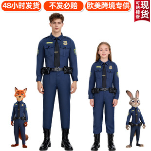 疯狂动物城2朱迪兔子警官cos服二次元儿童扮演服饰尼克狐衣服童装