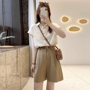 衬衣小个子别致漂亮小衫 短袖 2025年新款 女夏款 上衣设计感小众 衬衫