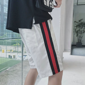 20夏季新款港风条纹短裤男五分裤日系速干沙滩裤504-K562-P15图片