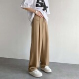 cleanfit垂感休闲西裤韩版冰丝拖地裤-直播品控-504-K100-P50，男装休闲裤，星座504