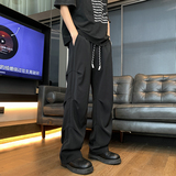 26新款褶皱垂感直筒小西裤休闲裤直播长裤潮504-K173-P55控78，男装西裤，星座504