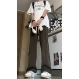 抖音直播新款解构西裤宽松直筒休闲裤长裤潮504-K189-P45控68，男装休闲裤，星座504