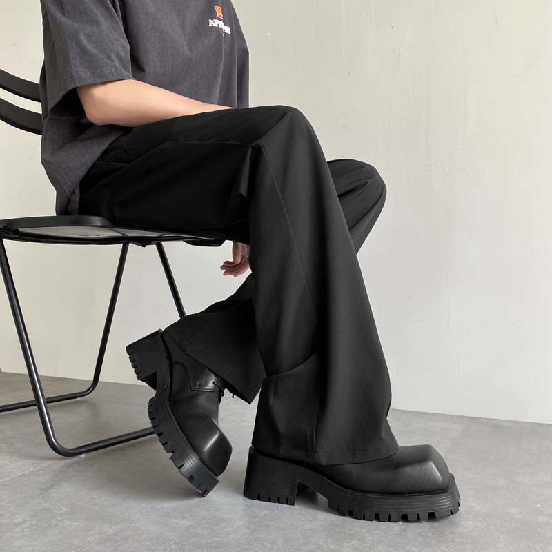 23垂感微喇小西裤男女潮流休闲阔腿直筒长裤504-K150-P40控58,男装休闲裤,星座504