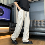 26新款褶皱垂感直筒小西裤休闲裤直播长裤潮504-K173-P55控78，男装西裤，星座504