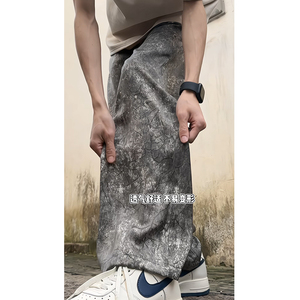 新中式风复古缎面裤子高级感垂感休闲裤504-K191-P45控68图片