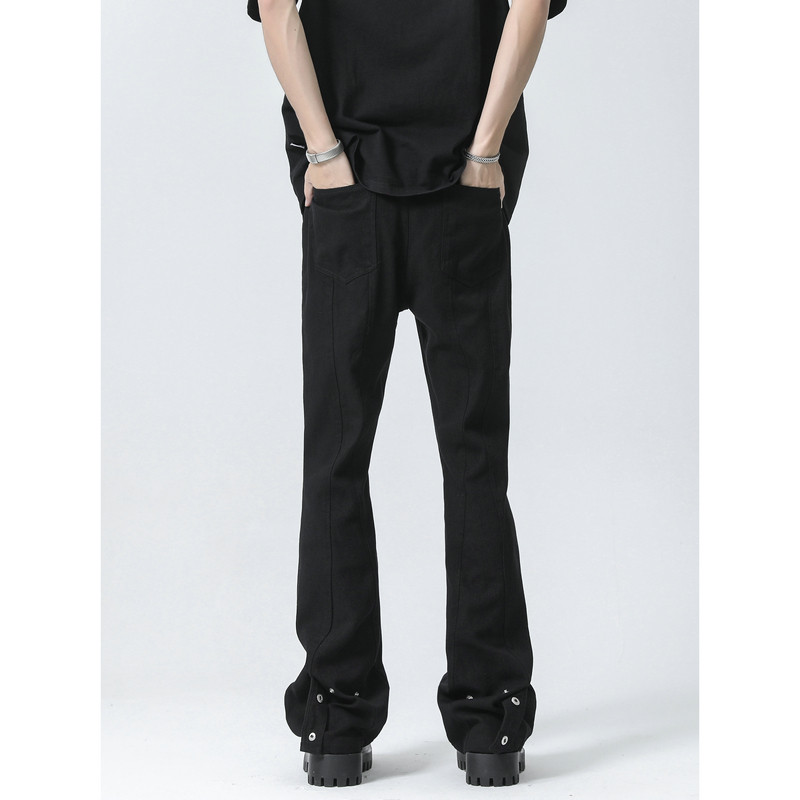 25新款微喇叭弧形拼接牛仔裤504-K806-P55控79（加绒P65控89）,男装休闲裤,星座504