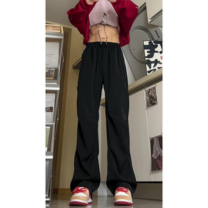 26新款褶皱垂感直筒小西裤休闲裤直播长裤潮504-K173-P55控78
