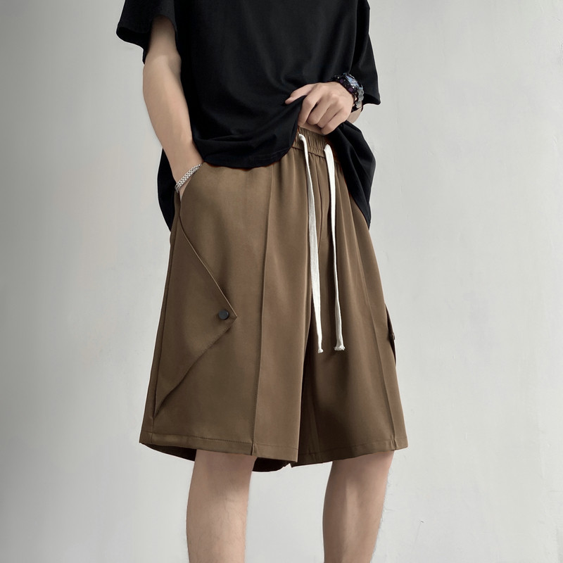 夏季冰丝解构款垂感休闲西裤短裤高级感五分裤504-K335-特P25控48,男装牛仔裤,星座504