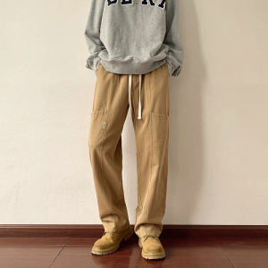 23新款日系cityboy工装裤卡其色纯棉直筒休闲裤504-K105-P50图片