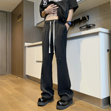 26港风铆钉垂感冰丝喇叭西裤加长休闲裤直播品控504-K812-P55控79，男装西裤，星座504