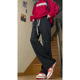 26港风铆钉垂感冰丝喇叭西裤加长休闲裤直播品控504-K812-P55控79，男装西裤，星座504