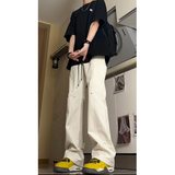 2026港风新款学生男女微喇叭拼接冲锋裤休闲裤潮504-K837-P45控68，男装休闲裤，星座504