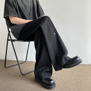 抖音直播新款解构西裤宽松直筒休闲裤长裤潮504-K189-P45控68图片