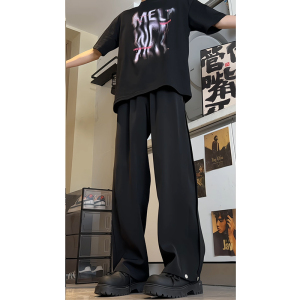 26新款潮牌美式高街解构设计西裤休闲直筒长裤504-K190-P55控78图片
