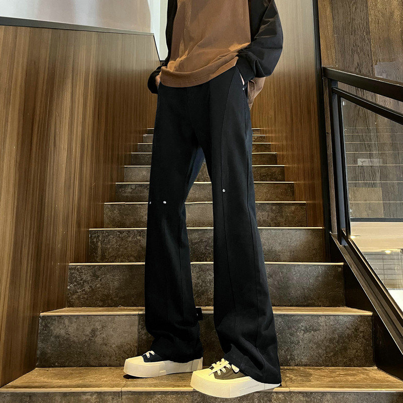 加绒加厚微喇叭弧形拼接牛仔裤504-K806-P55控79（加绒P65控89）,男装牛仔裤,星座504