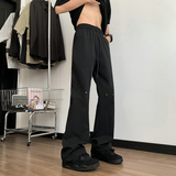 2026港风新款学生男女微喇叭拼接冲锋裤休闲裤潮504-K837-P45控68，男装休闲裤，星座504