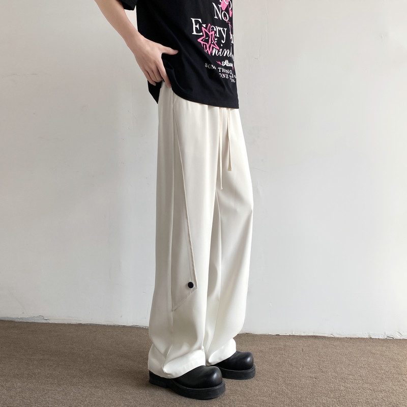 抖音直播新款解构西裤宽松直筒休闲裤长裤潮504-K189-P45控68,男装休闲裤,星座504