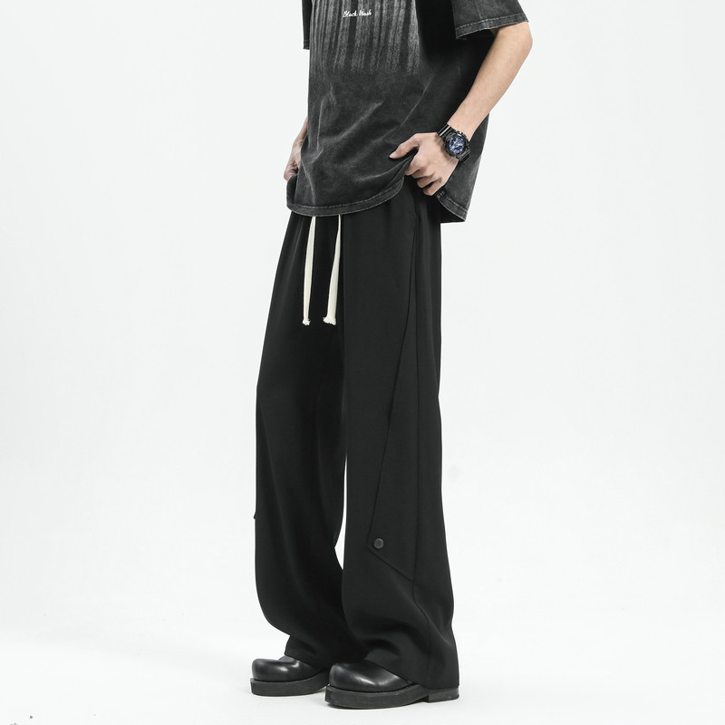抖音直播新款解构西裤宽松直筒休闲裤长裤潮504-K189-P45控68,男装休闲裤,星座504