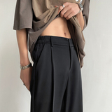 cleanfit高弹垂感喇叭西裤加长休闲裤-直播品控-504-K162-P55控78，男装西裤，星座504