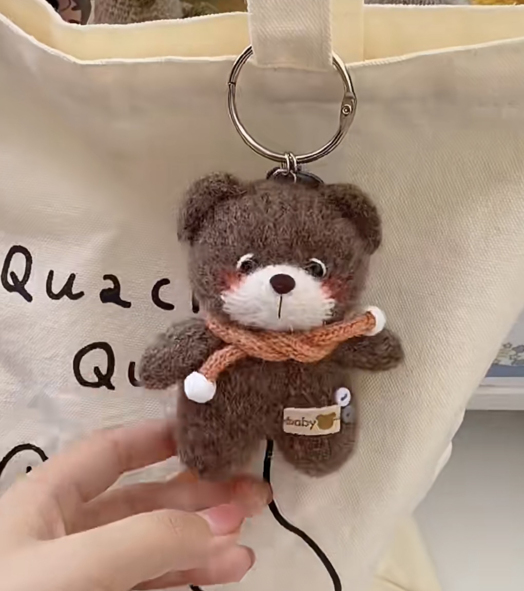 成品棒针熊多多玩偶成品熊多多挂件 棒针编织小熊挂件