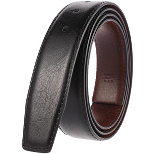 无头皮带针扣 真皮腰带牛皮不带头打孔裤带带孔复古平滑扣3.3青年