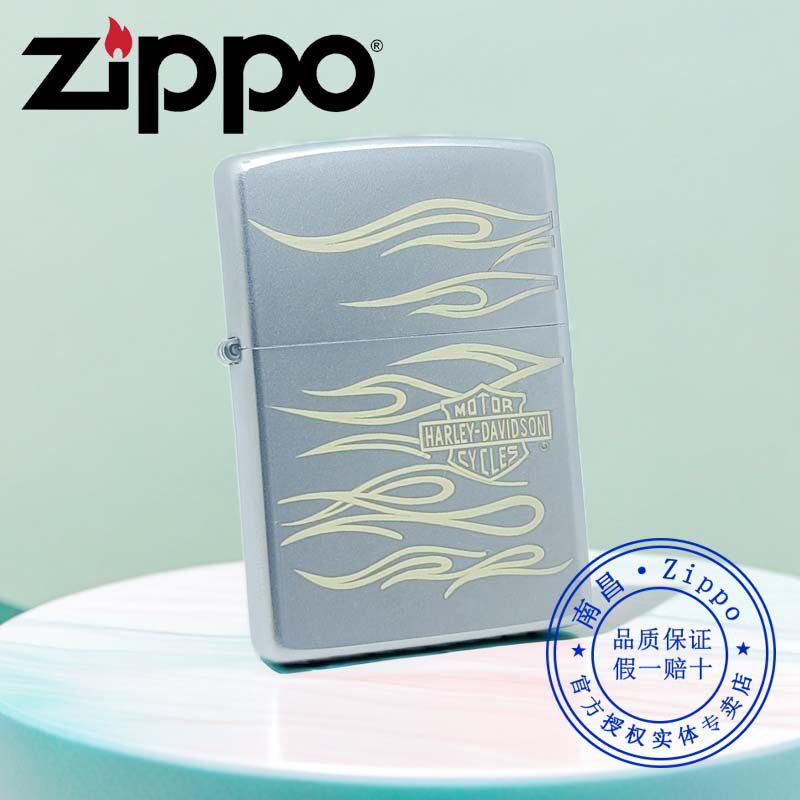 Zippo打火机锻砂哈雷火焰