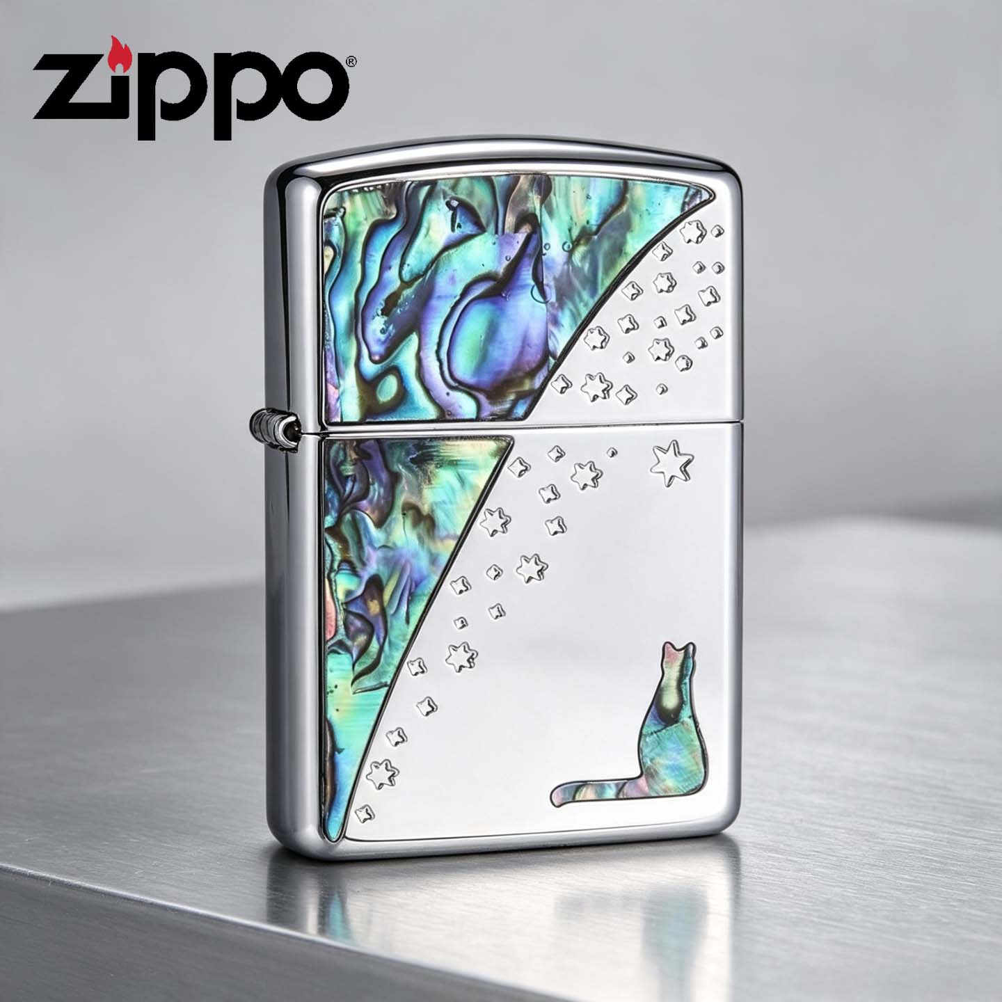 Zippo打火机彩贝喵望星空