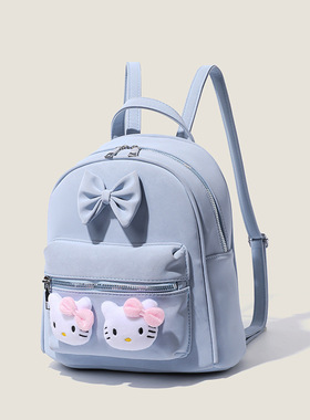 2025新款大容量通勤可爱kt双肩包小众高级质感百搭韩系外出包包