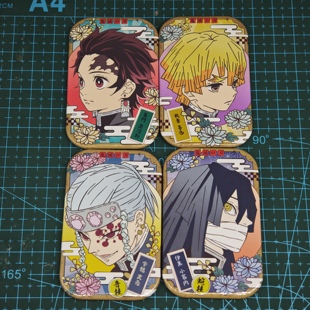 鬼灭之刃圆角方吧唧徽章灶门炭治郎我妻善逸宇髓天元伊黑小芭内