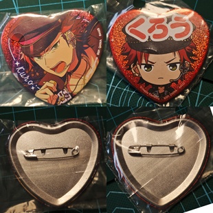 万代偶像梦幻祭一番赏心型金属吧唧徽章鬼龙红郎促销现货